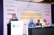 PK Mathew, Member-National Corrosion Management Committee of CII, addressing a CII Conference at Bangalore, 2008